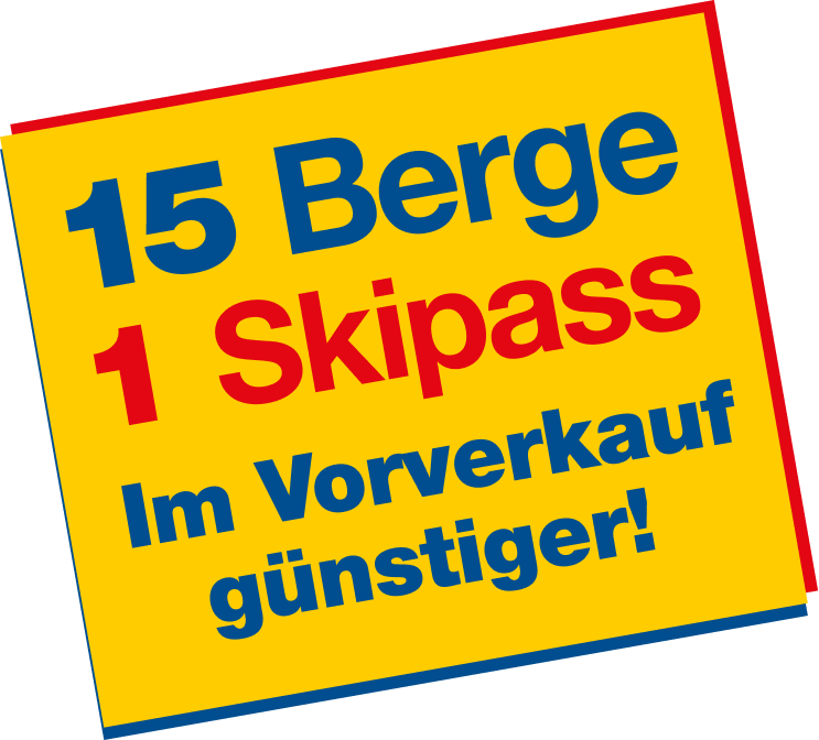 15 Berge - 1 Skipass - Im Vorverkauf günstiger!